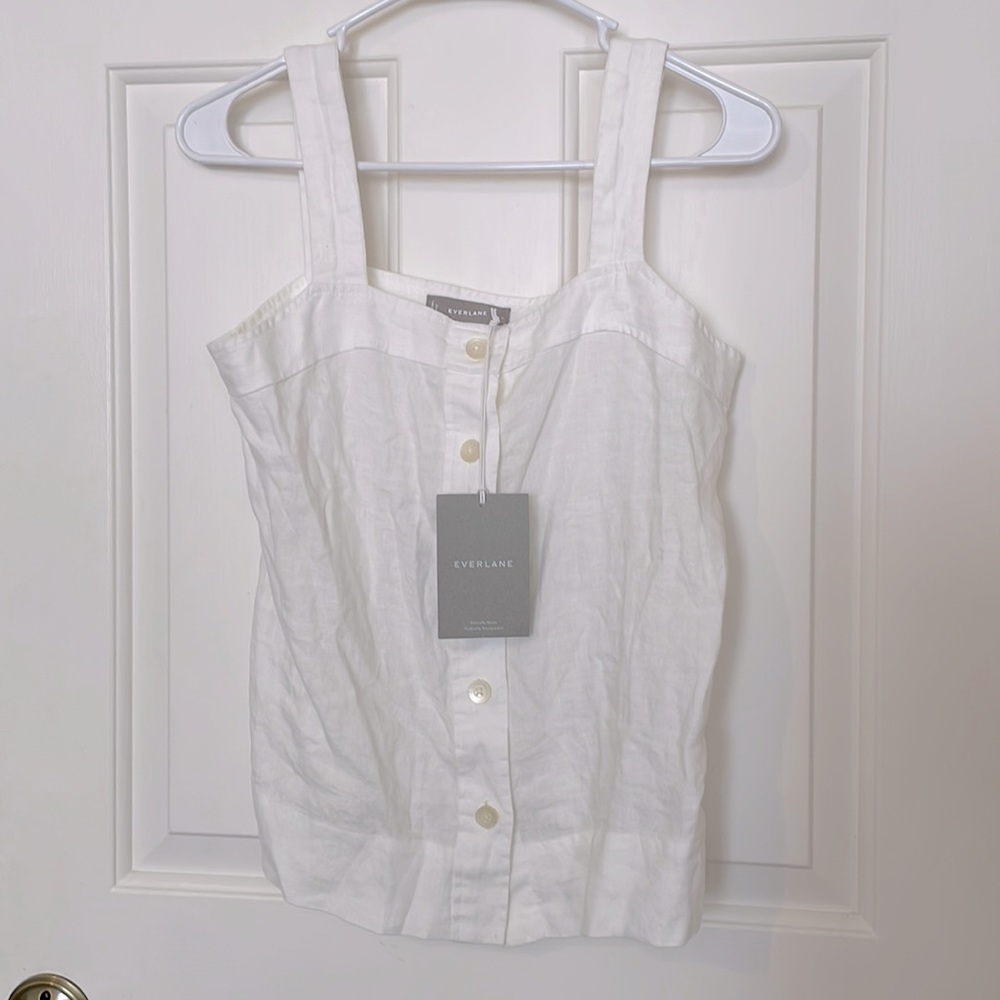 Everlane 100% white linen shirt